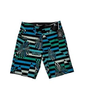 NWT, Volcom Boys Shorts Size 23 (10 Slim) Stone Strip